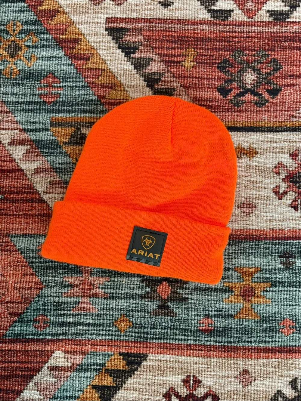 Orange Ariat work Beanie